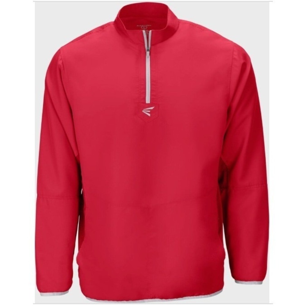 Easton Alpha Cage Jacket Youth Medium Red NEW Long Sleeve Quarter Zip